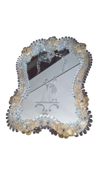 MURANO EKRU EL İŞİ  AYNA