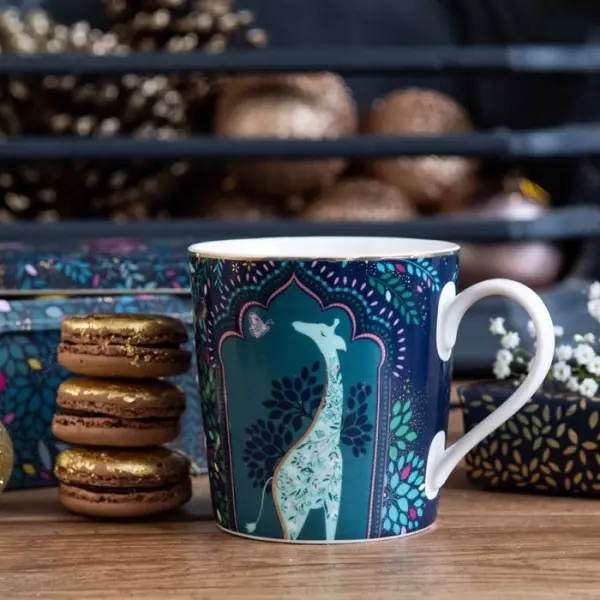 Portmeirion Sara Miller India Giraffe's Courtyard Kupa 340 ml