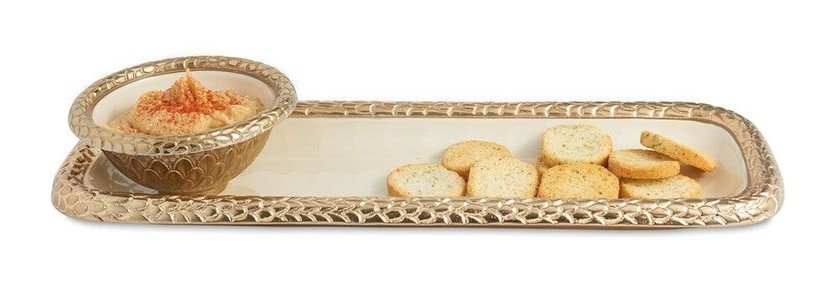 JULIA KNIGHT COLLECTION FLORENTINE TABAK DİKDÖRTGEN 41 CM GOLD SNOW