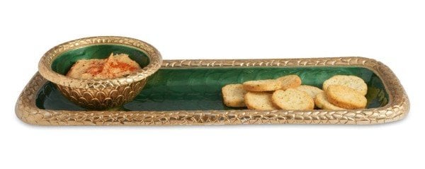 JULIA KNIGHT COLLECTION FLORENTINE TABAK DİKDÖRTGEN 41 CM GOLD EMERALD