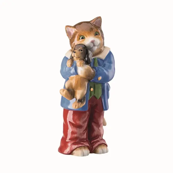 Hutschenreuter Porselen Figür Tomcat with Dog