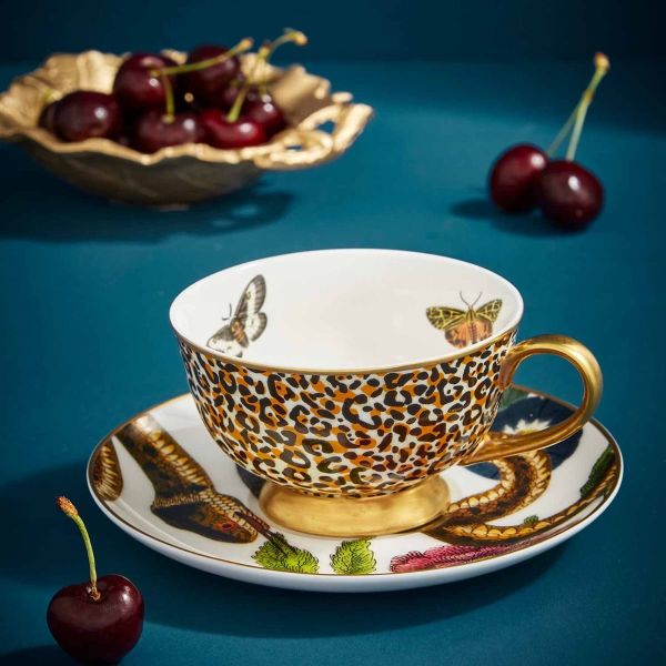 SPODE CREATURES OF CURIOSITY ÇAY FİNCANI VE TABAK YILAN&LEOPR