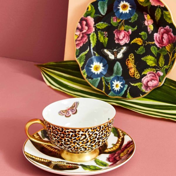 SPODE CREATURES OF CURIOSITY ÇAY FİNCANI VE TABAK YILAN&LEOPR