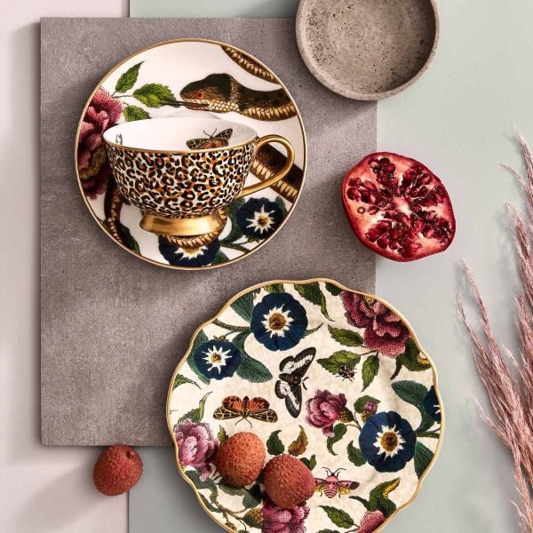 SPODE CREATURES OF CURIOSITY ÇAY FİNCANI VE TABAK YILAN&LEOPR