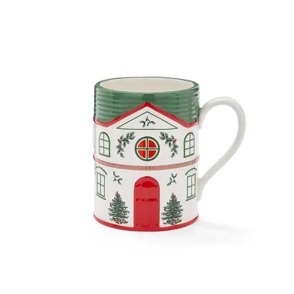 SPODE CHRISTMAS TREE VILLAGE KUPA GREEN ROOF
