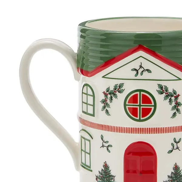 SPODE CHRISTMAS TREE VILLAGE KUPA GREEN ROOF