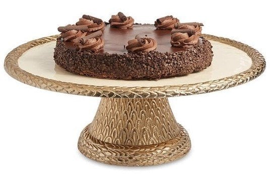 JULIA KNIGHT FLORENTINE 35 CM AYAKLI SUNUM TABAĞI GOLD SNOW