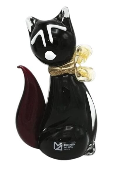 Murano No:5- Büyük Siyah Kedi 21 cm