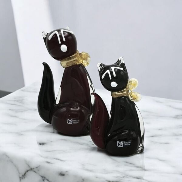 Murano No:5- Büyük Siyah Kedi 21 cm