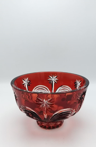 CAESAR- KRİSTAL ÇANAK- KIRMIZI BORDO RENKTE