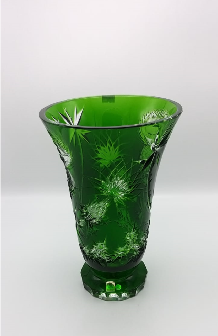 CAESAR KRİSTAL VAZO YEŞİL H: 30,5cm