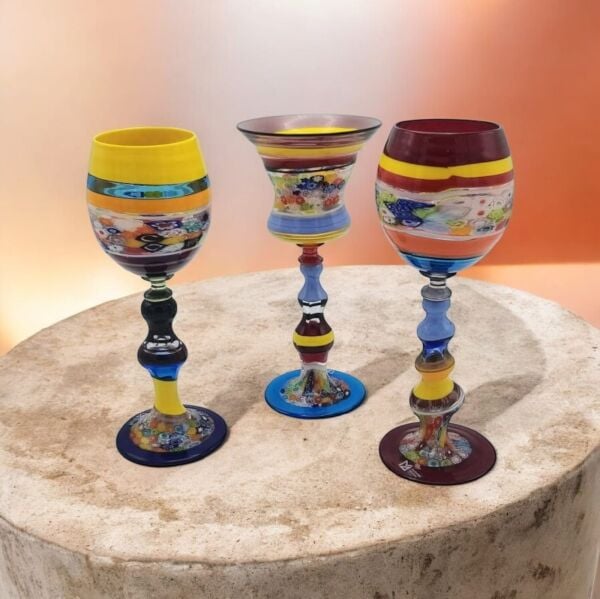 Murano No:47- Büyük Kadeh Sarı Ağızlı