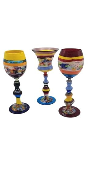 Murano No:47- Büyük Kadeh Sarı Ağızlı