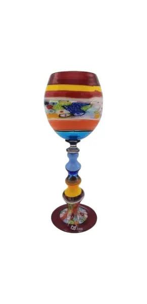 Murano No:46- Büyük Kadeh Bordo  Ağızlı