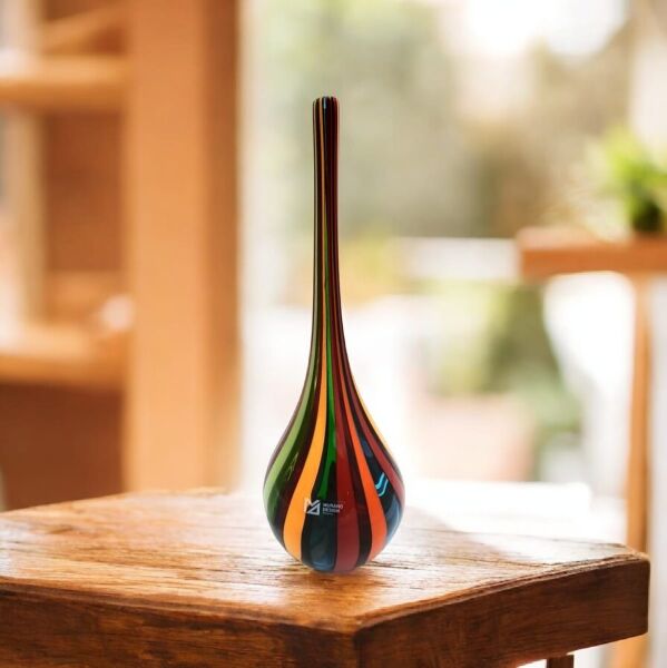 Murano No: 19- Kırmızı Mavi Turuncu Yeşil Kırmızılı Obje