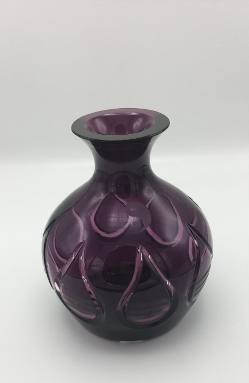 CAESAR KRİSTAL VAZO MOR YİNG YANG