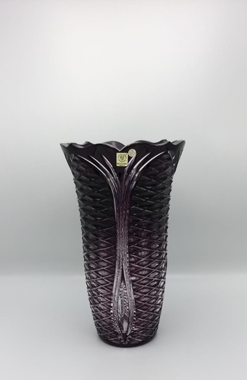CAESAR KRİSTAL VAZO MÜRDÜM RENGİ