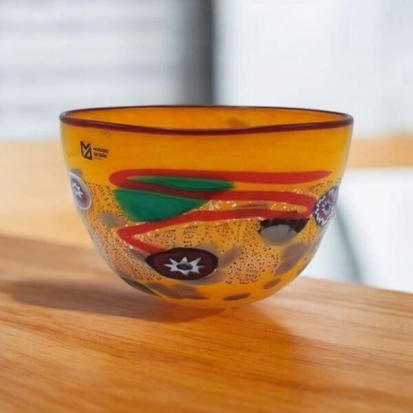 Murano No: 34-vase schizzo- Turuncu Kase