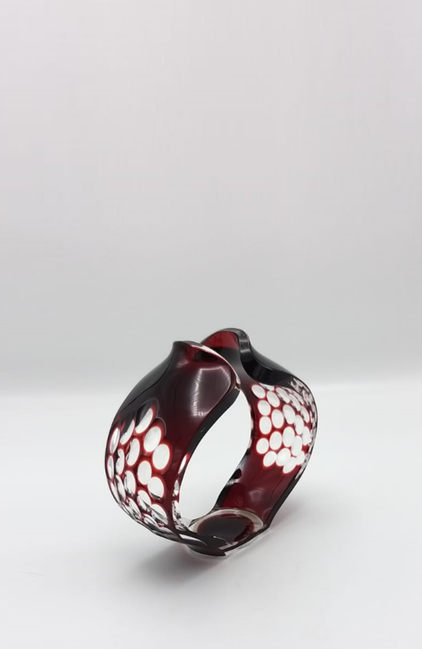 CAESAR- KRİSTAL ŞAMDAN- BORDO KIRMIZI RENKTE