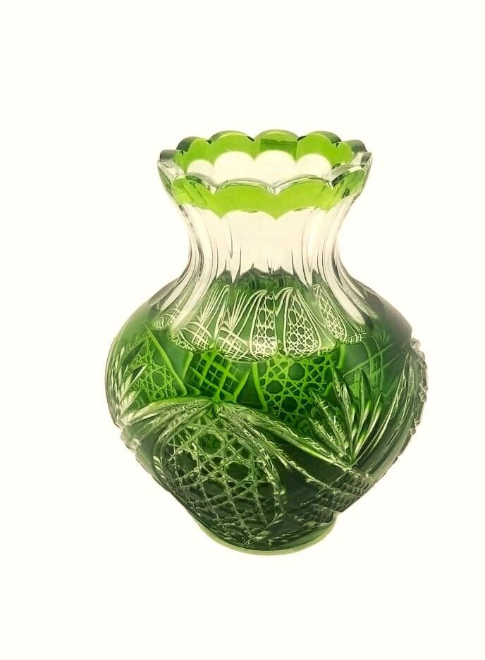 Caesar Kristal Yeşil Vazo 21 cm