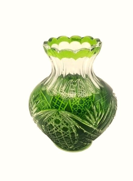 Caesar Kristal Yeşil Vazo 21 cm