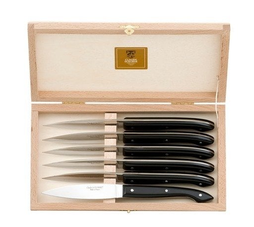 CLAUDE DOZORME BİFTEK BIÇAĞI SİYAH 6'LI AHŞAP KUTUDA