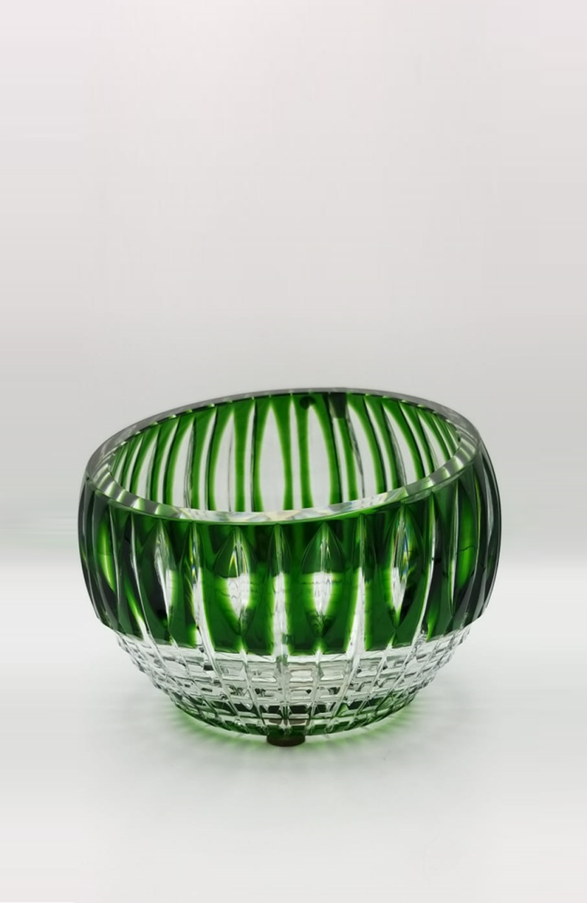 CAESAR- KRİSTAL VAZO YEŞİL H: 17CM