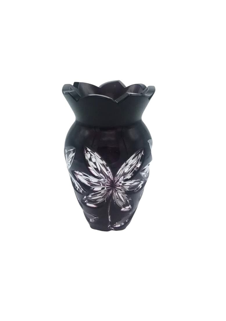 Caesar Kristal Siyah Vazo 20 cm