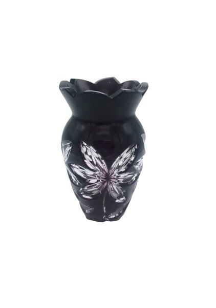 Caesar Kristal Siyah Vazo 20 cm