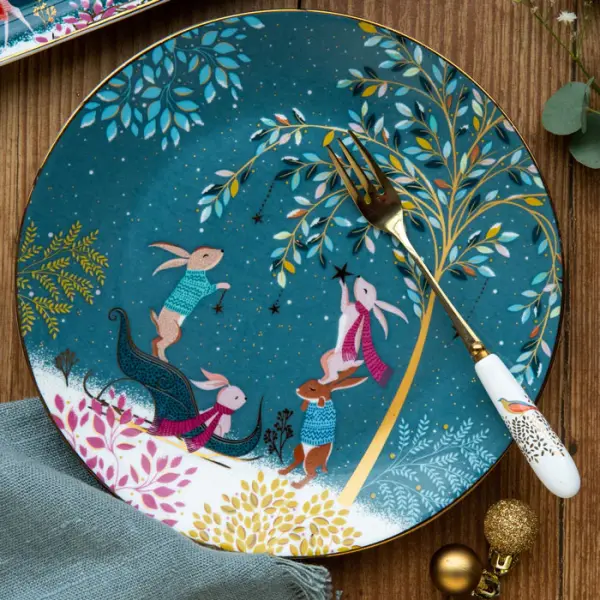 Portmeirion Sara Miller Woodland Tales 4 lü pasta tabağı