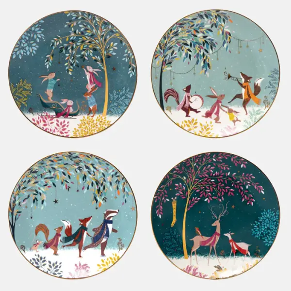 Portmeirion Sara Miller Woodland Tales 4 lü Pasta Tabağı