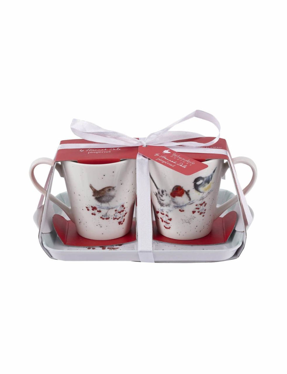 ROYAL WORCESTER WRENDALE 2 KUPA &TEPSİ SET KUŞLU