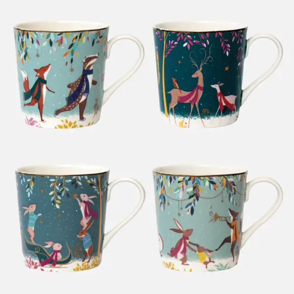 Portmeirion Sara Miller Woodland Tales 4 lü Kupa