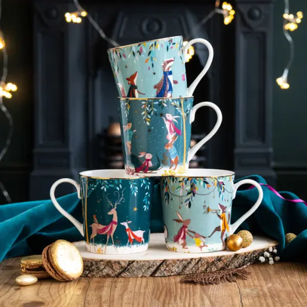 Portmeirion Sara Miller Woodland Tales 4 lü Kupa