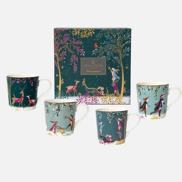 Portmeirion Sara Miller Woodland Tales 4 lü Kupa