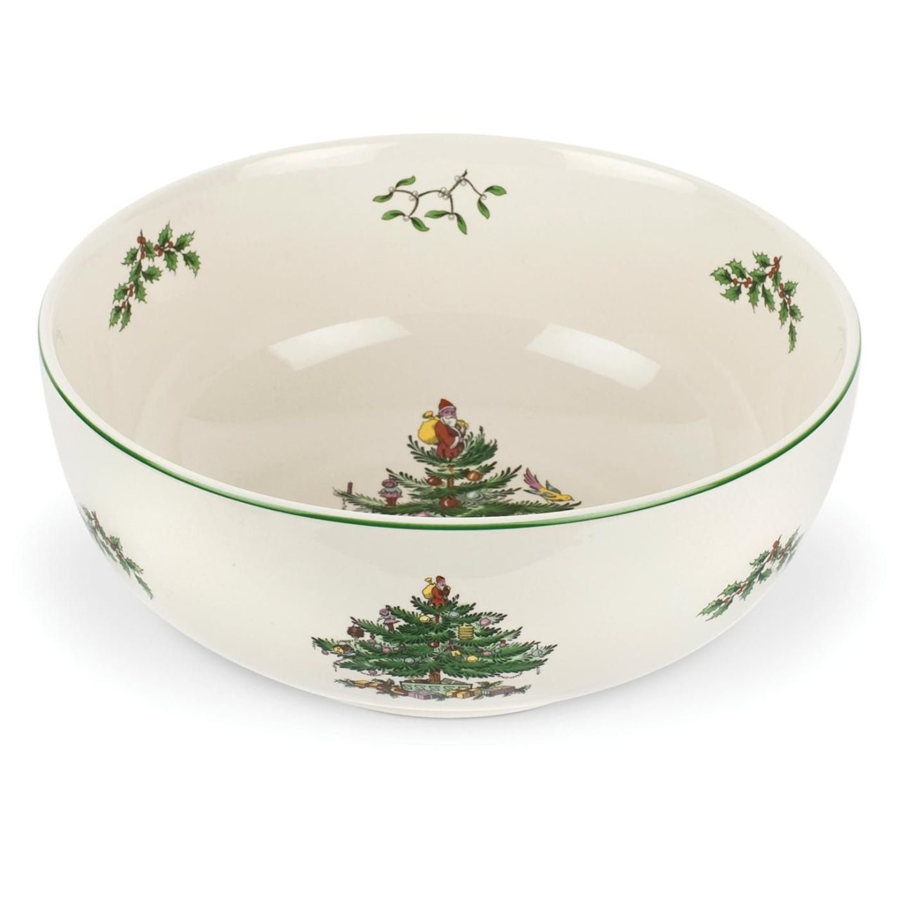 SPODE CHRISTMAS TREE ÇUKUR YUVARLAK SUNUM TABAĞI ÇAP: 24,5 CM