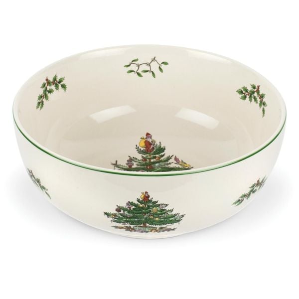 SPODE CHRISTMAS TREE ÇUKUR YUVARLAK SUNUM TABAĞI ÇAP: 24,5 CM
