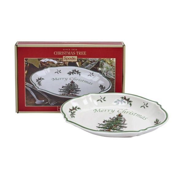 Spode Christmas Tree Oval Sunum Tabağı 28 cm