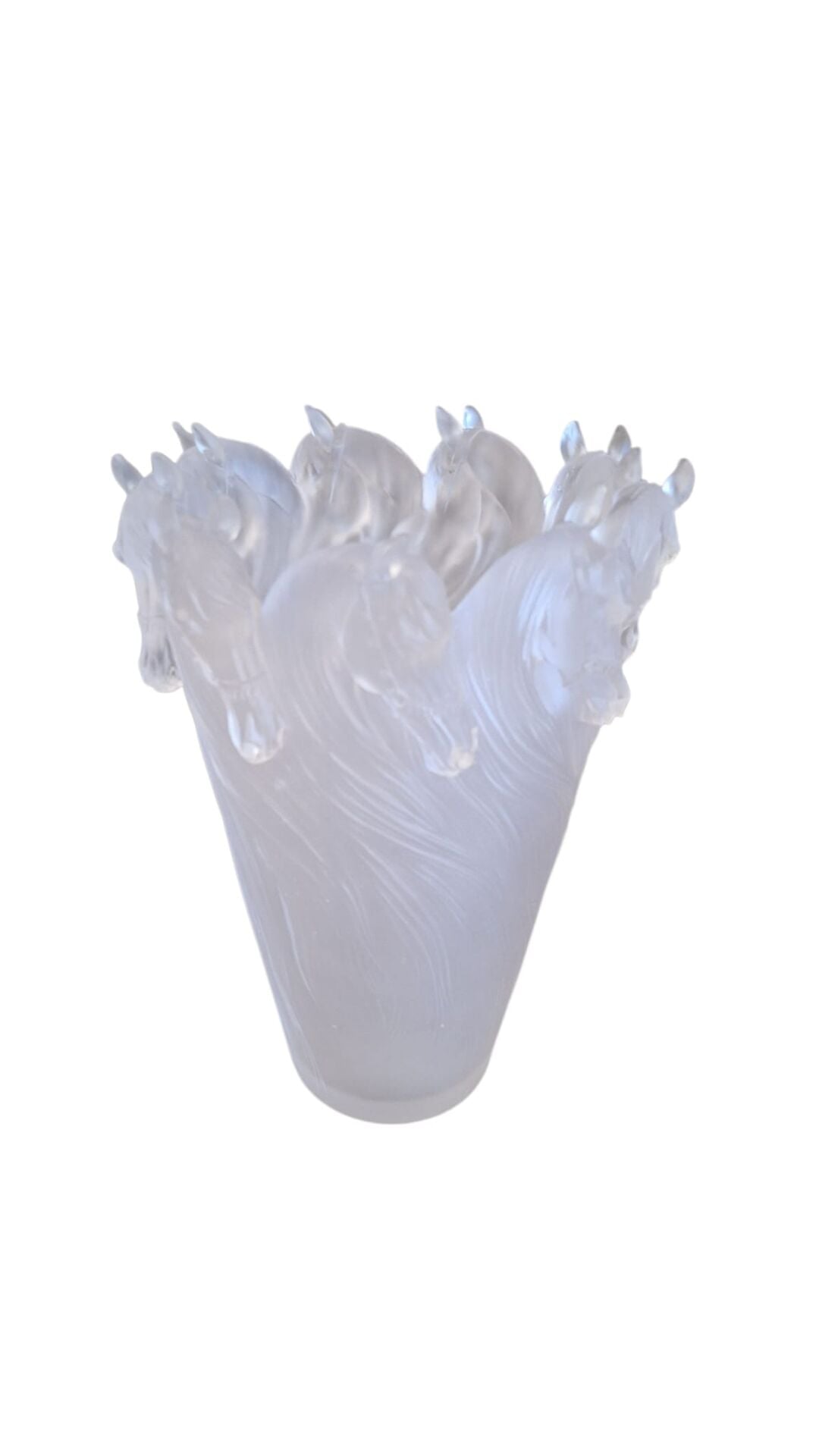 Cristal de Paris Şeffaf Atlı Vazo 30 cm