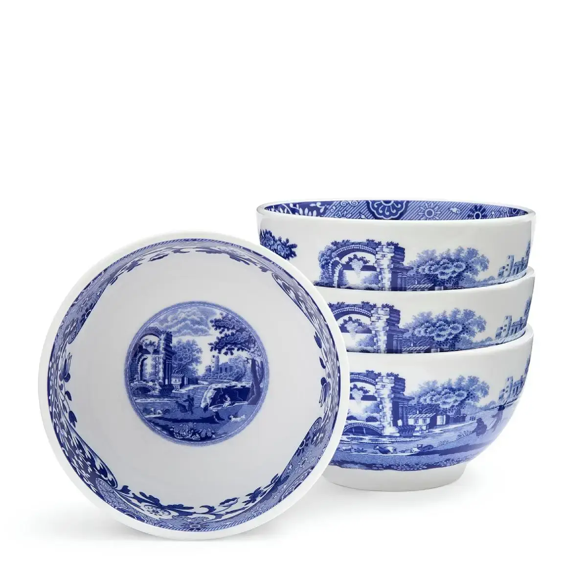 Spode-Blue Italian-Dip bowl - 10 cm çukur kase 4 lü set