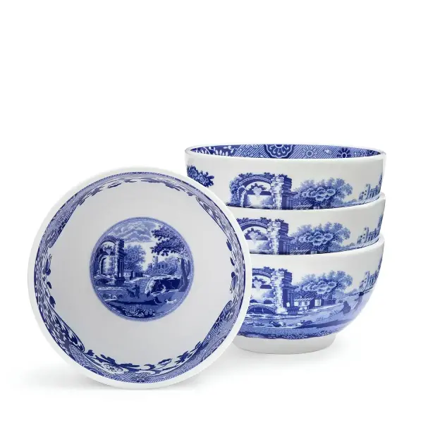 Spode-Blue Italian-Dip bowl - 10 cm çukur kase 4 lü set