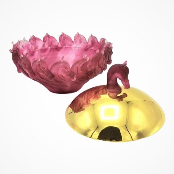 CRISTAL DE PARİS- KAPAKLI ŞEKERLİK ATLI PEMBE