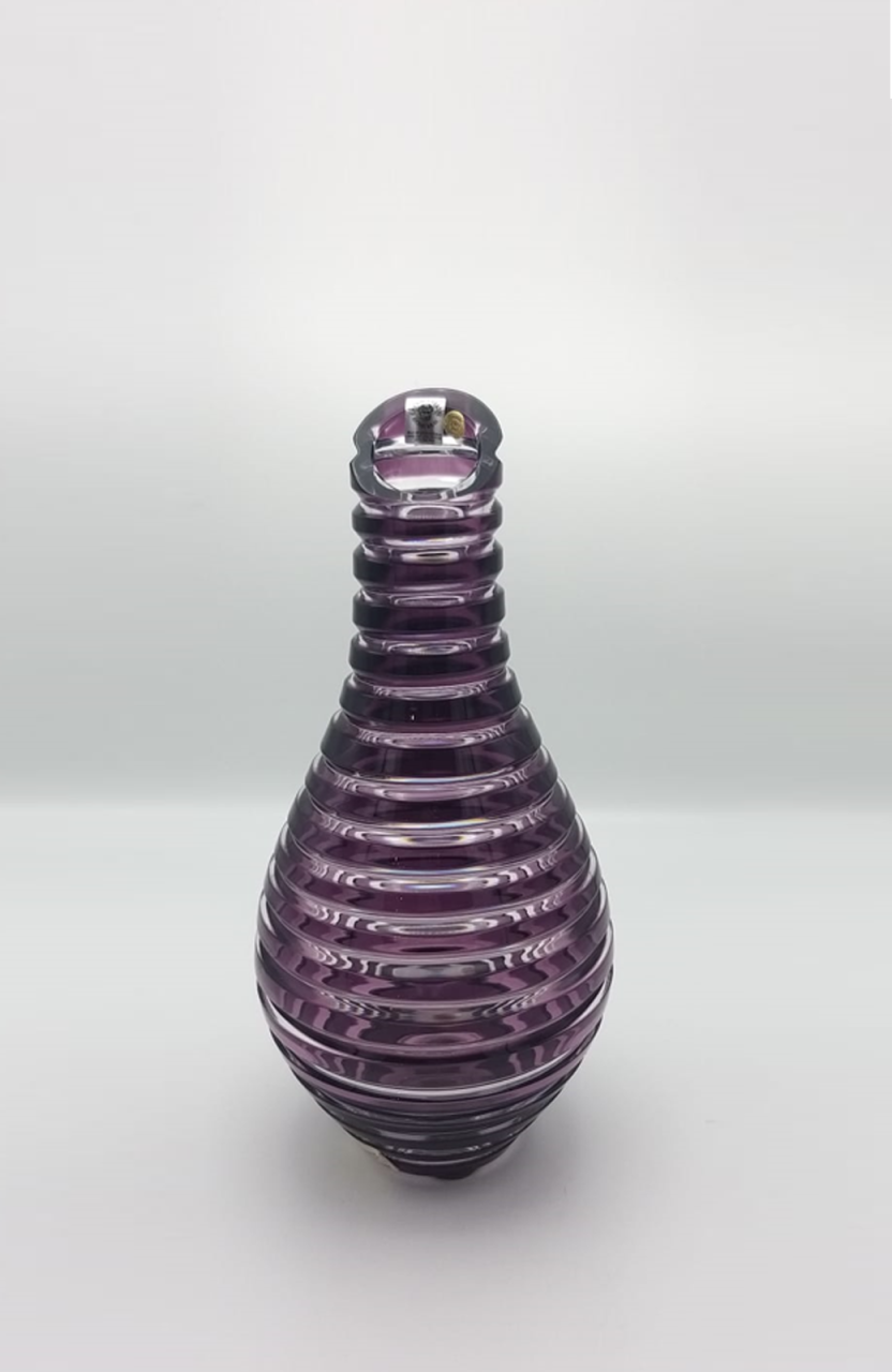 CAESAR- KRİSTAL AMETİST VAZO SPİRAL DESEN 32CM