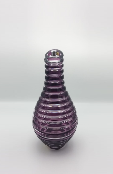 CAESAR- KRİSTAL AMETİST VAZO SPİRAL DESEN 32CM