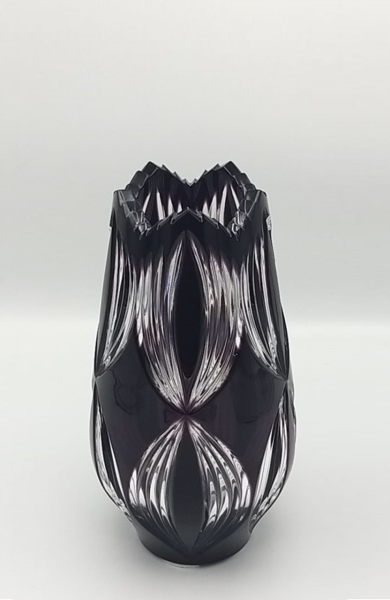 CAESAR- KRİSTAL VAZO FİYONK DESEN 26CM AMETİST