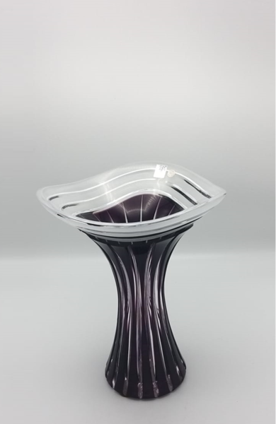 CAESAR KRİSTAL VAZO MEŞALE MODELİ BUZLU AMETİST