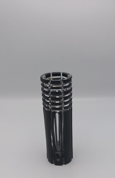 CAESAR KRİSTAL VAZO SİYAH 18CM