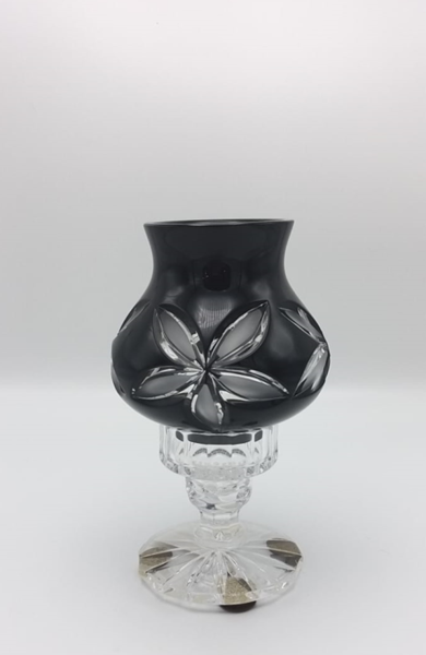 CAESAR- KRİSTAL LAMBA AYAKLI OBJE 2 PARÇA  SİYAH