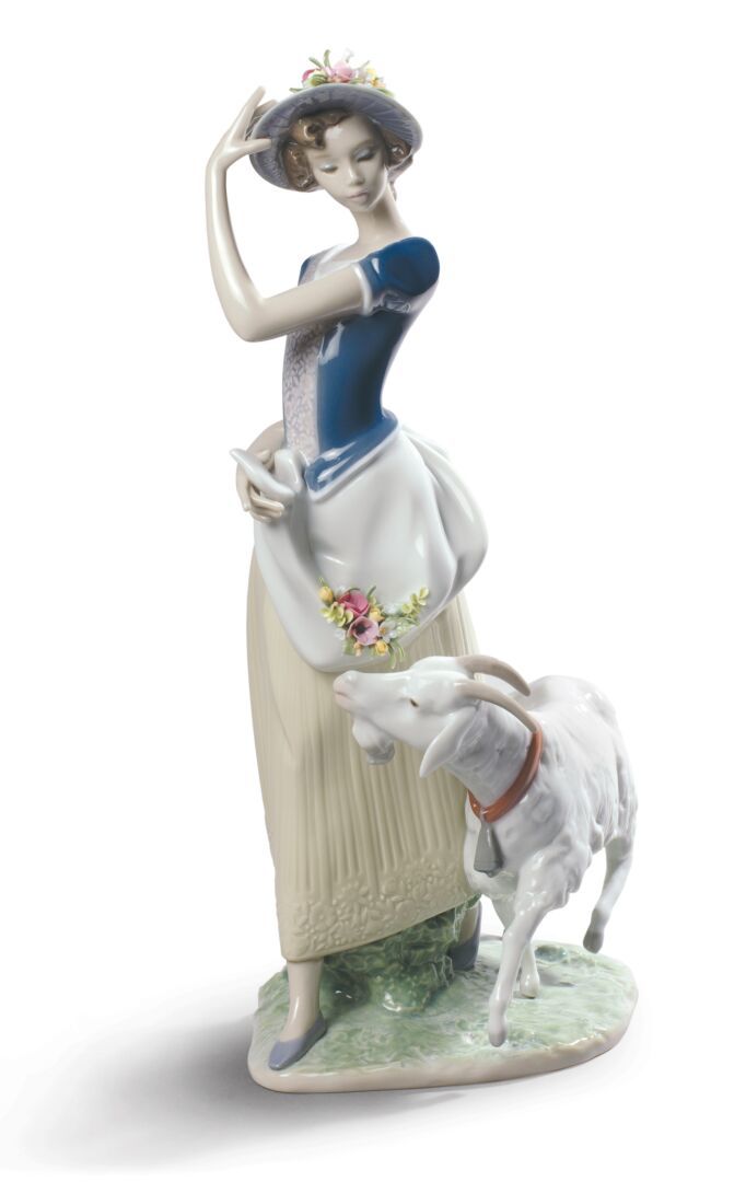 Lladro Young Shepherdess Woman Heykeli 31 cm