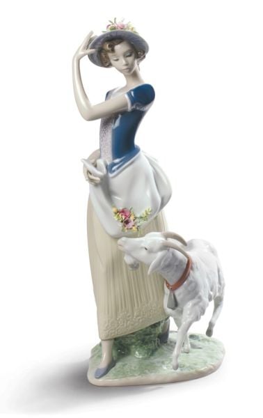 Lladro Young Shepherdess Woman Heykeli 31 cm